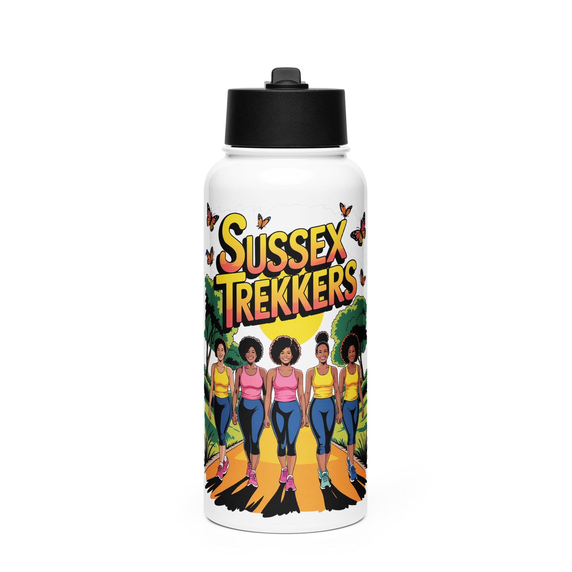 Sussex Trekkers Trail Stainless Steel Water Bottle - Bold Black Apparel