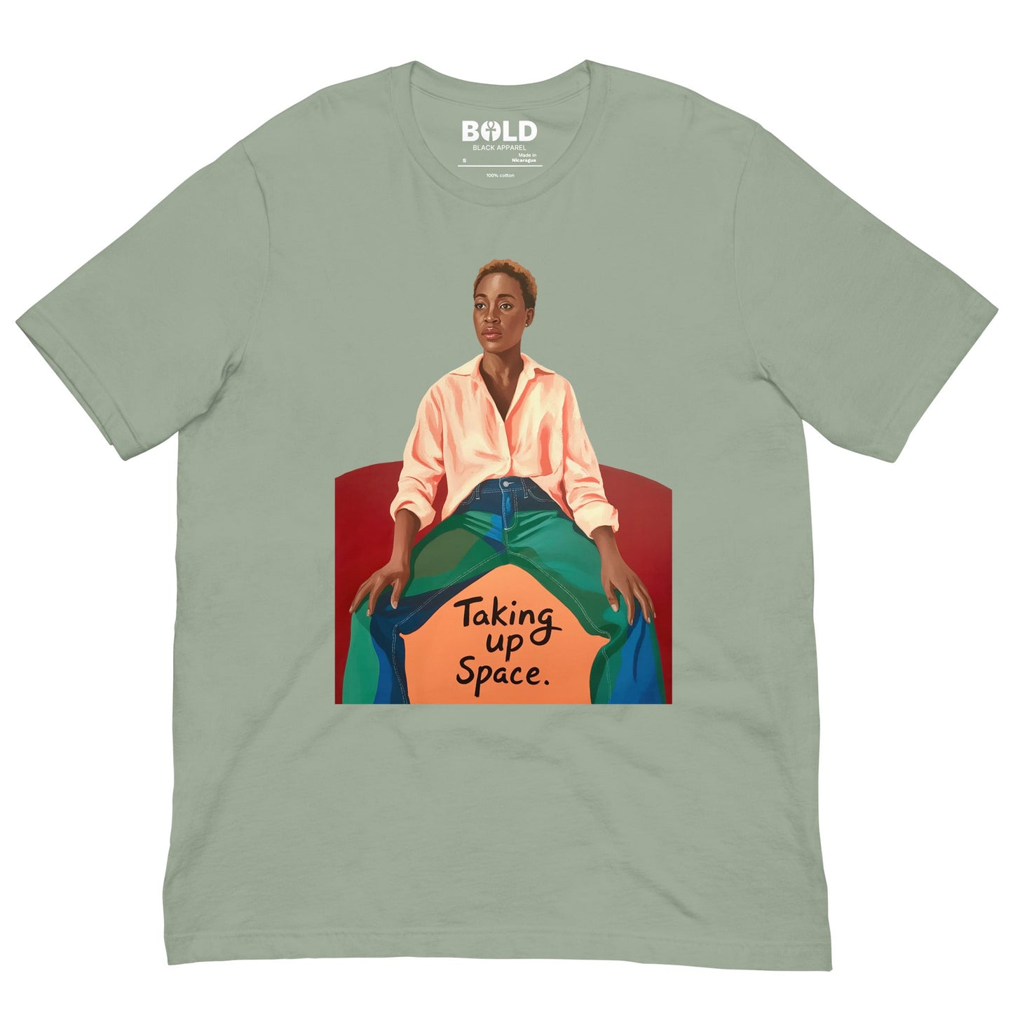 Taking Up Space T-Shirt - Bold Black Apparel