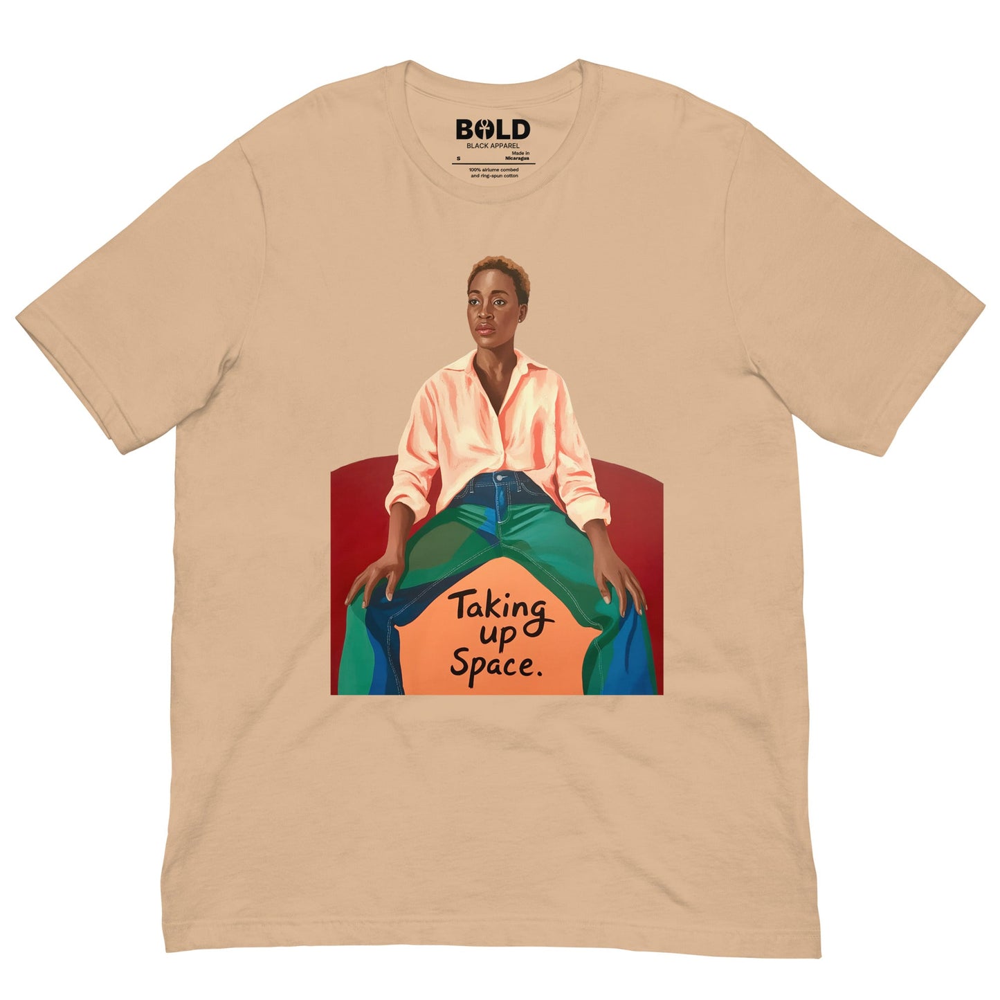 Taking Up Space T-Shirt - Bold Black Apparel
