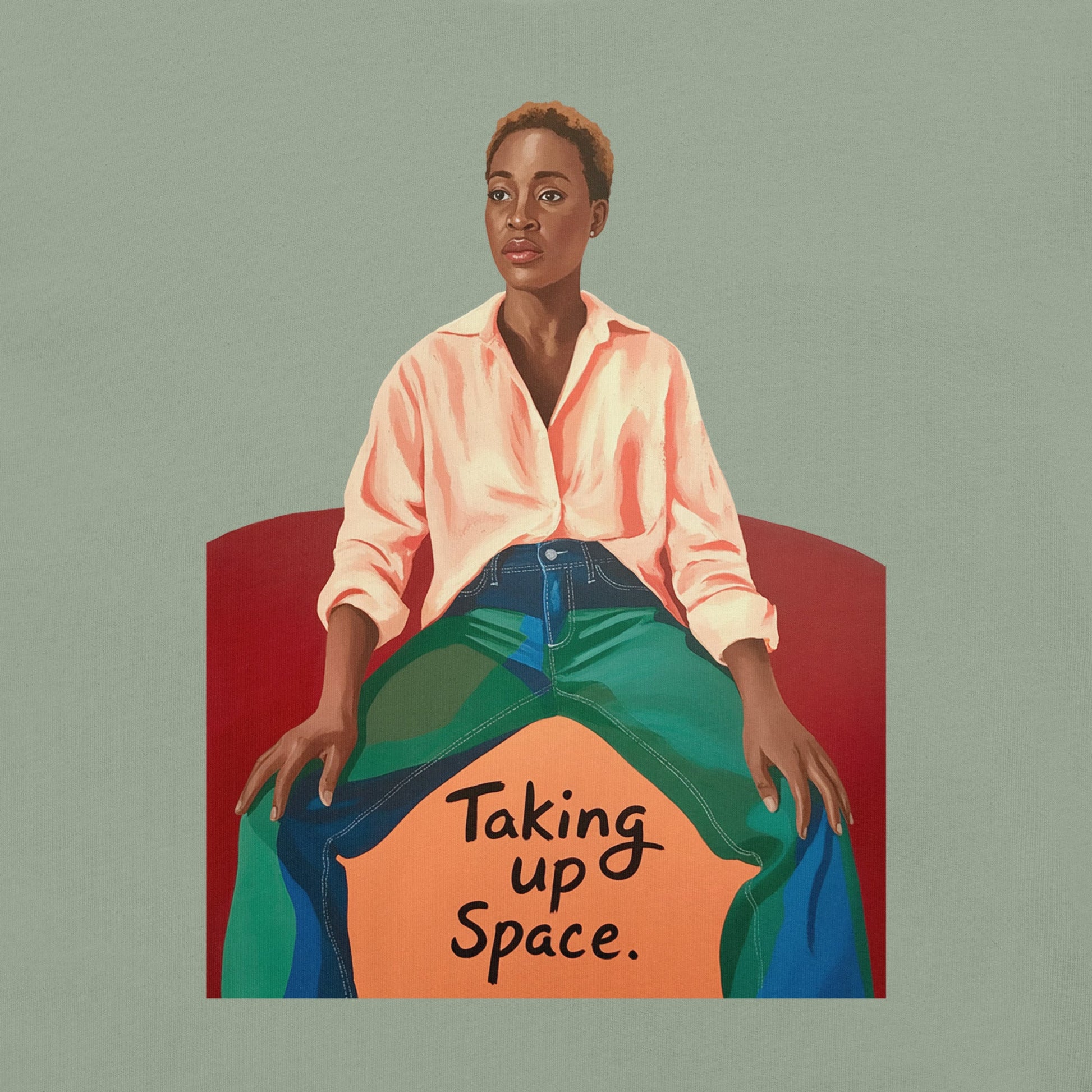 Taking Up Space T-Shirt - Bold Black Apparel