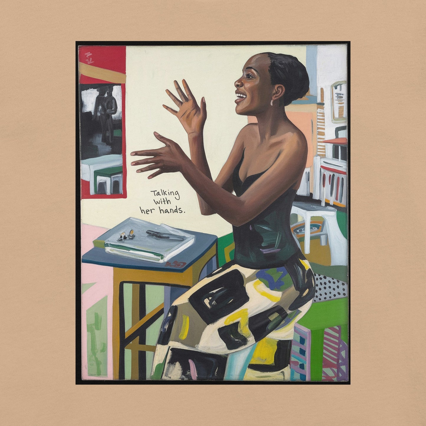 Talking with Her Hands T-Shirt - Bold Black Apparel