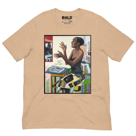 Talking with Her Hands T-Shirt - Bold Black Apparel