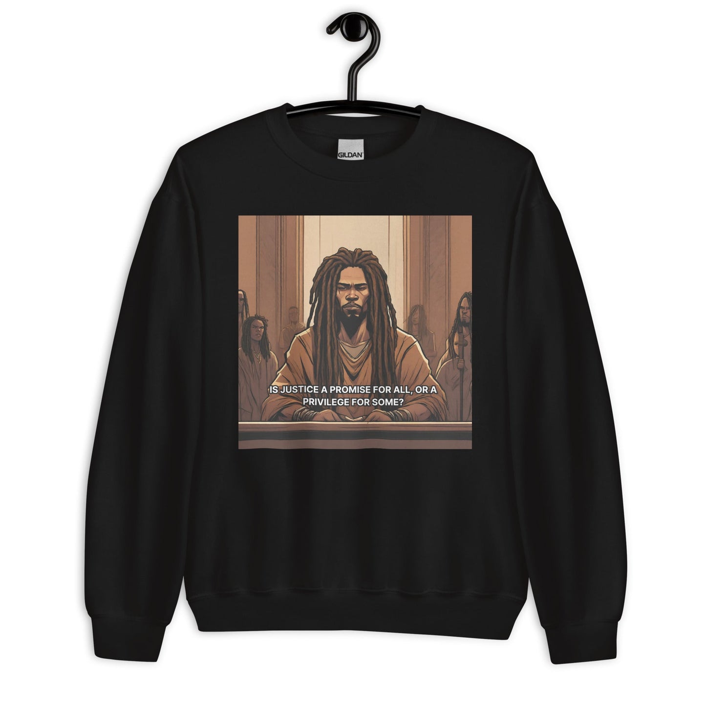 The Concept of Justice & Fairness Crewneck - Bold Black Apparel