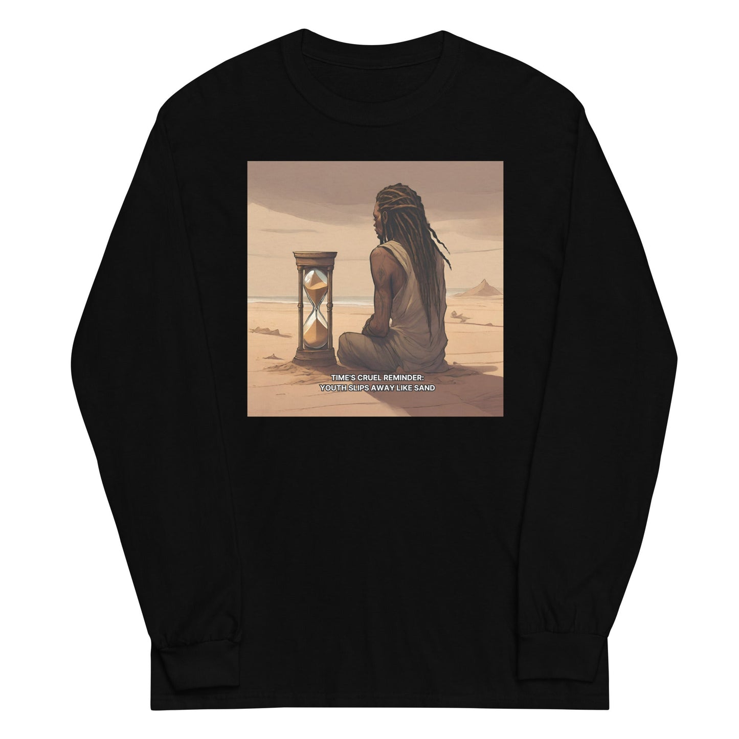 Time’s Cruel Reminder Long Sleeve - Bold Black Apparel