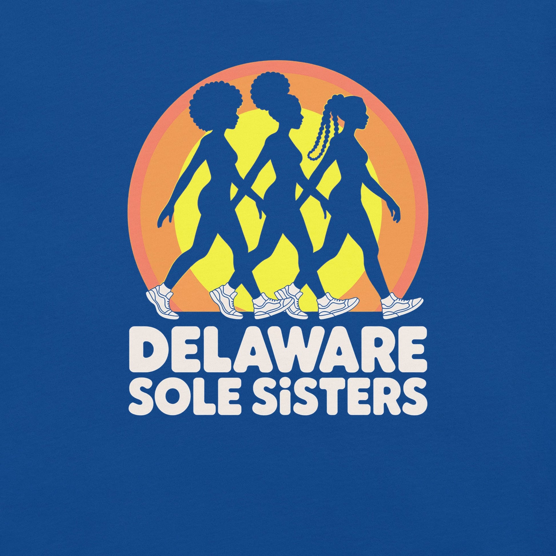 Unisex Delaware Sole Sisters Sun T-Shirt - Bold Black Apparel