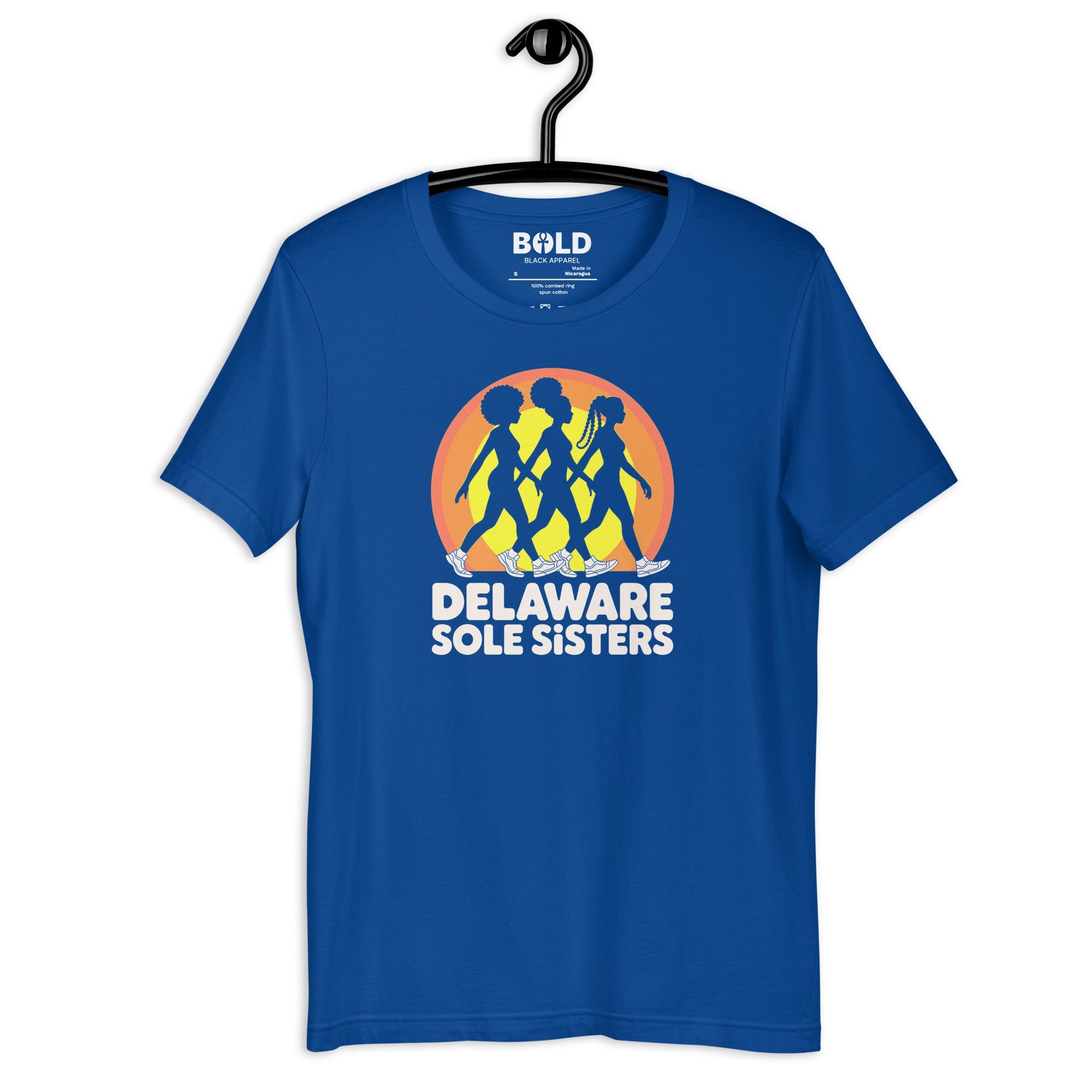 Unisex Delaware Sole Sisters Sun T-Shirt - Bold Black Apparel