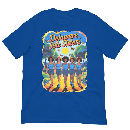 Unisex Delaware Sole Sisters Trail T-Shirt - Bold Black Apparel