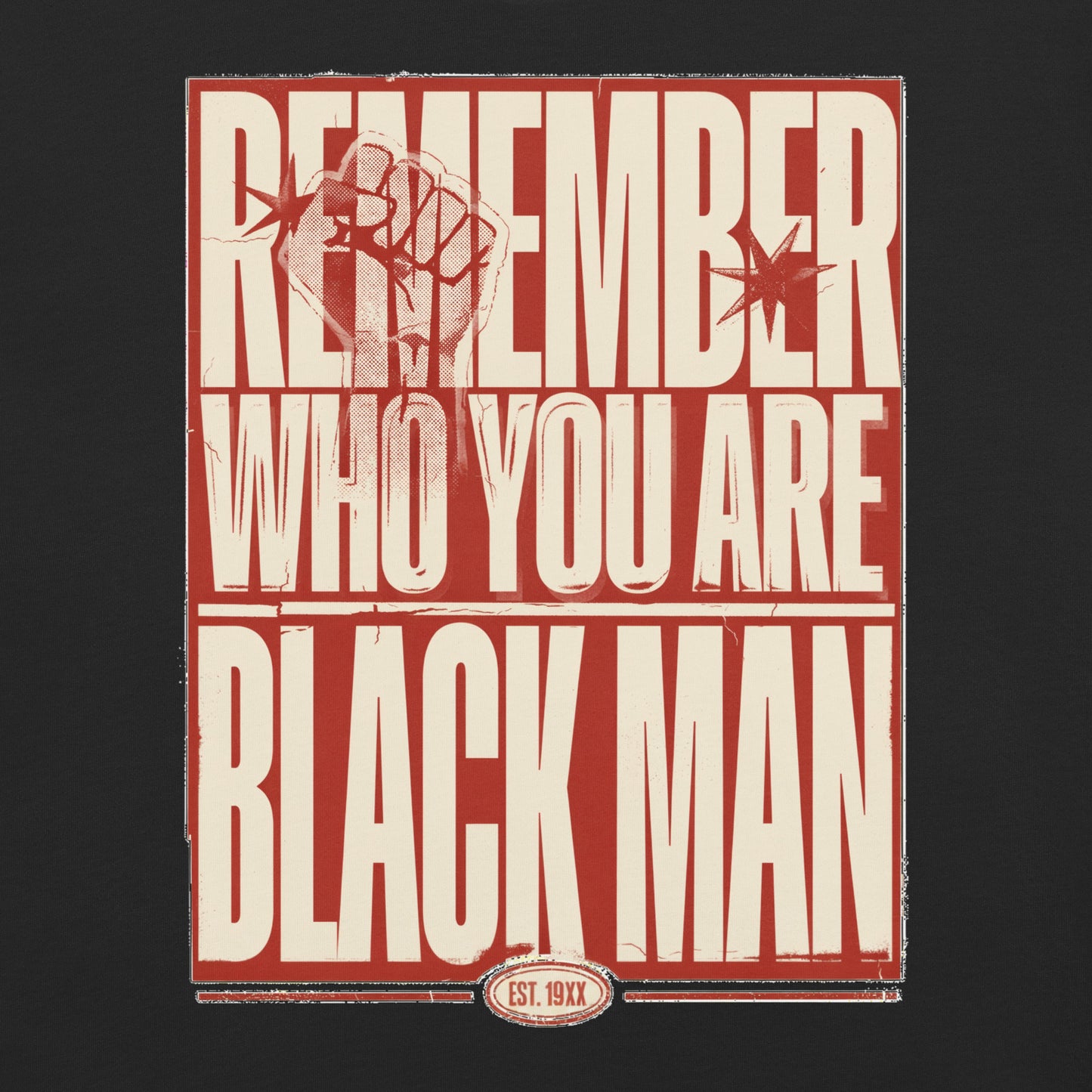 Remember Who You Are Black Man Heavyweight T-Shirt