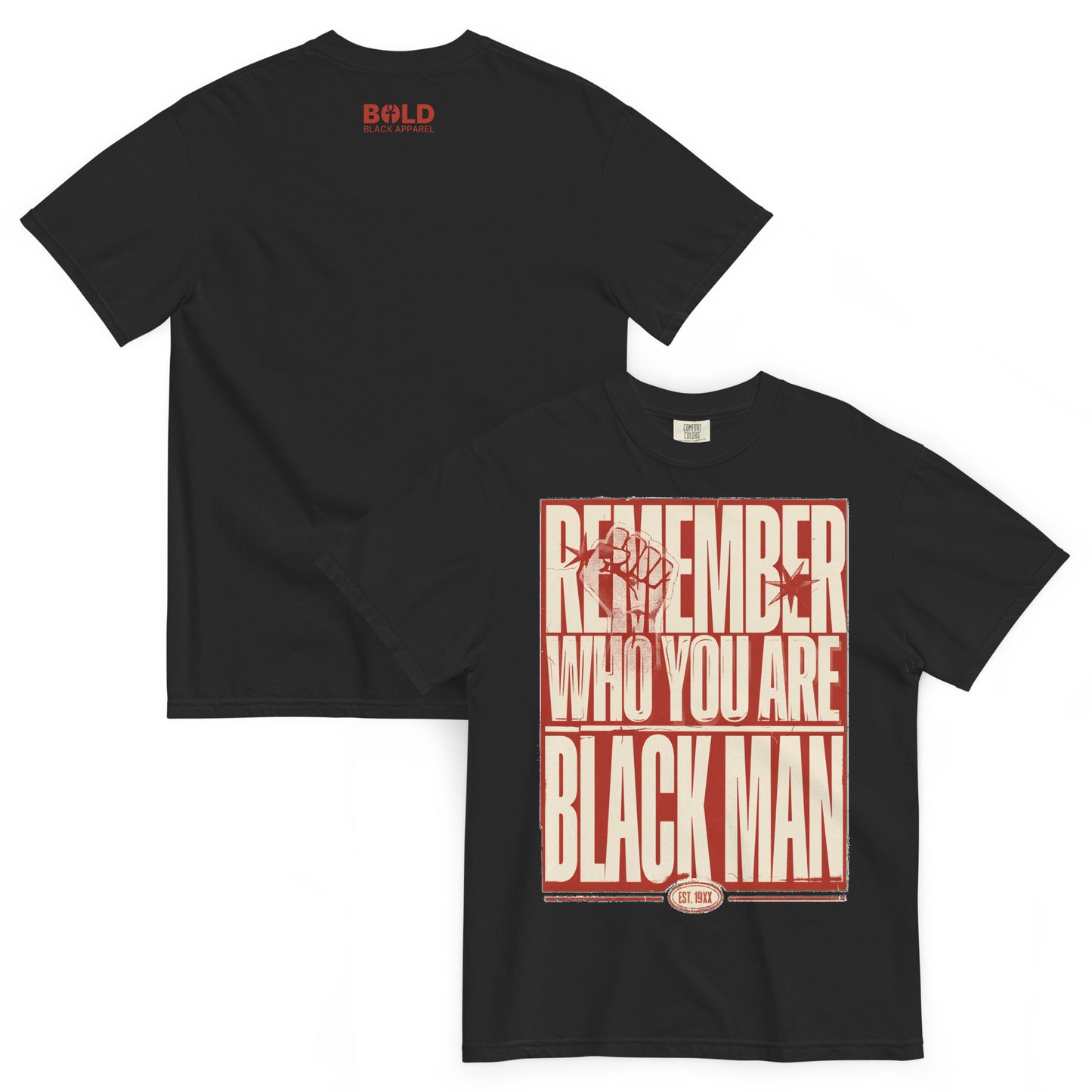 Remember Who You Are Black Man Heavyweight T-Shirt