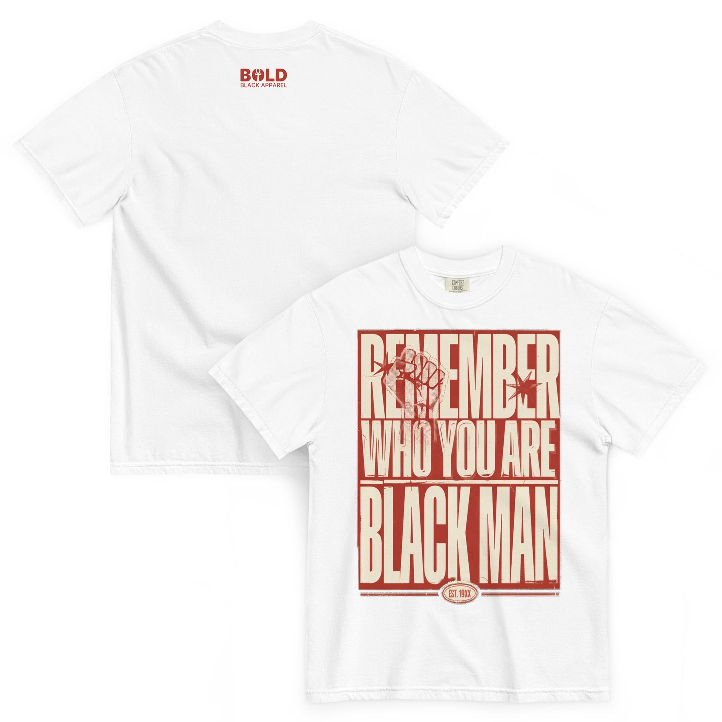 Remember Who You Are Black Man Heavyweight T-Shirt
