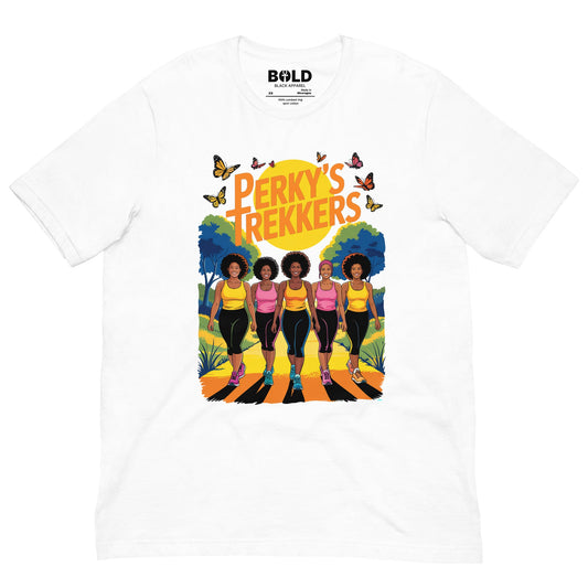 Unisex Perky's Trekkers Trail T-Shirt - Bold Black Apparel