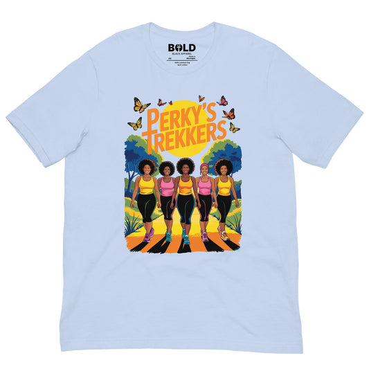 Unisex Perky's Trekkers Trail T-Shirt - Bold Black Apparel