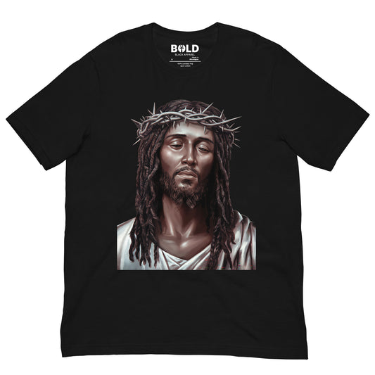 Black Jesus with Crown of Thorns T-Shirt