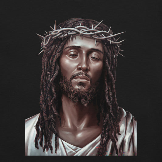 Black Jesus with Crown of Thorns T-Shirt