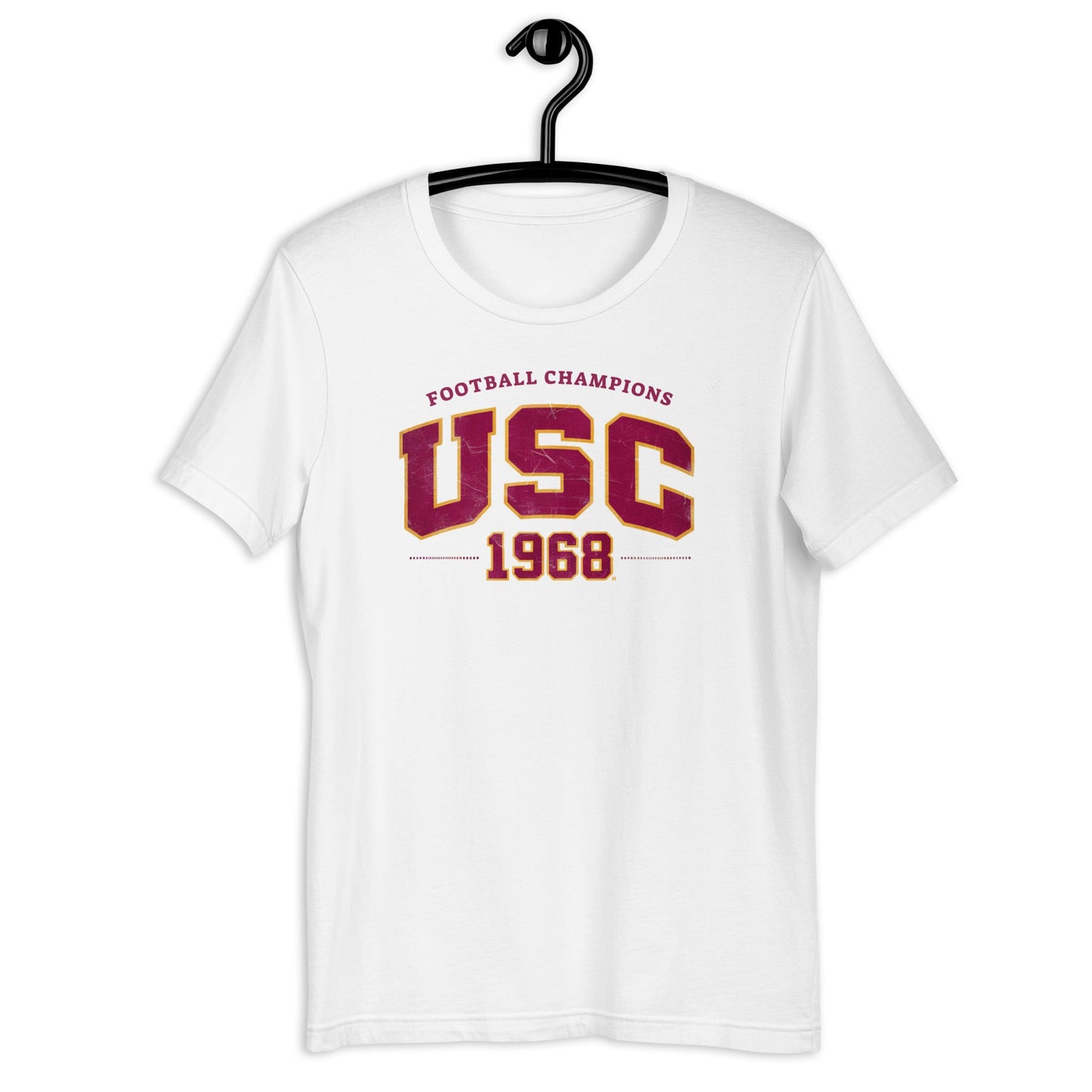 USC 1968 Football Champions T-Shirt - Bold Black Apparel