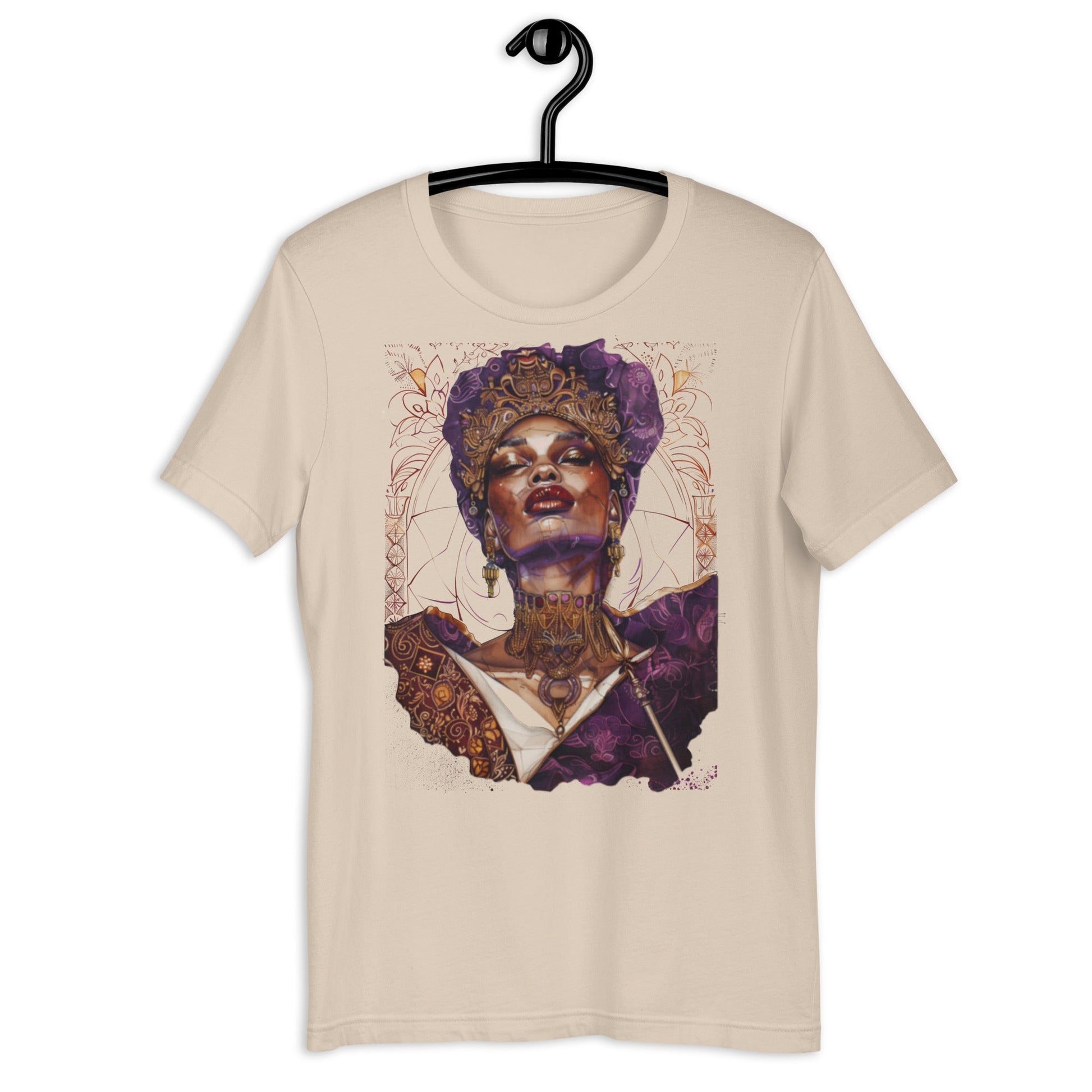 Wealthy Black Queen Portrait T-Shirt - Bold Black Apparel