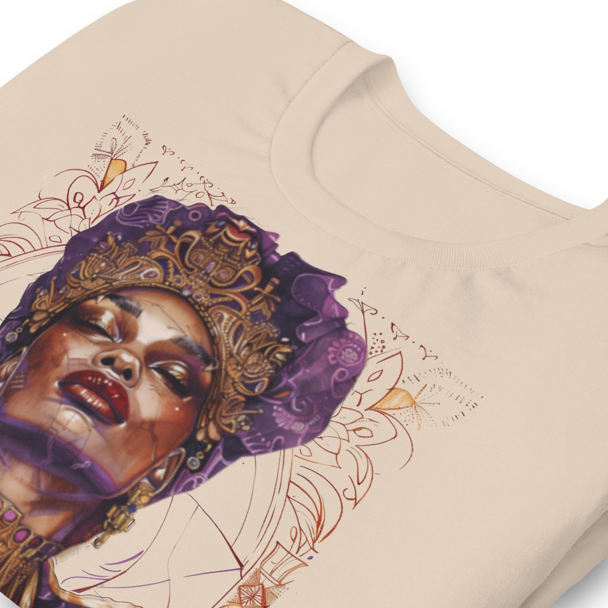 Wealthy Black Queen Portrait T-Shirt - Bold Black Apparel