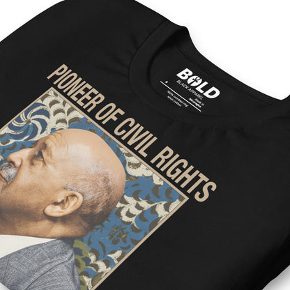 W.E.B. Du Bois Portrait T-Shirt - Bold Black Apparel