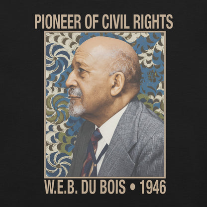 W.E.B. Du Bois Portrait T-Shirt - Bold Black Apparel