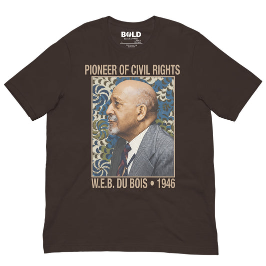 W.E.B. Du Bois Portrait T-Shirt - Bold Black Apparel