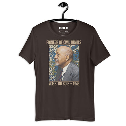 W.E.B. Du Bois Portrait T-Shirt - Bold Black Apparel