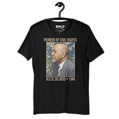 W.E.B. Du Bois Portrait T-Shirt - Bold Black Apparel