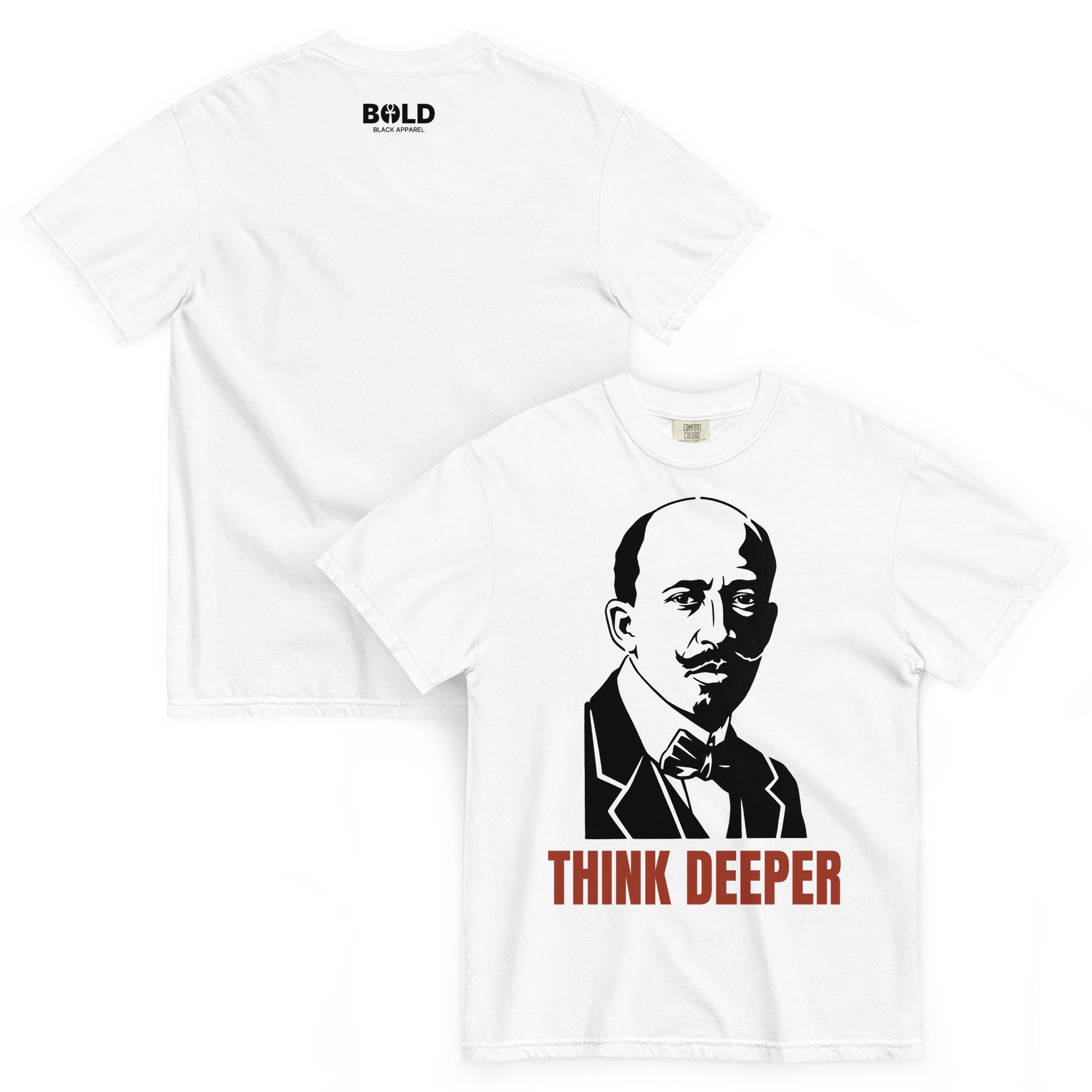 W.E.B. Du Bois Think Deeper T-Shirt - Bold Black Apparel