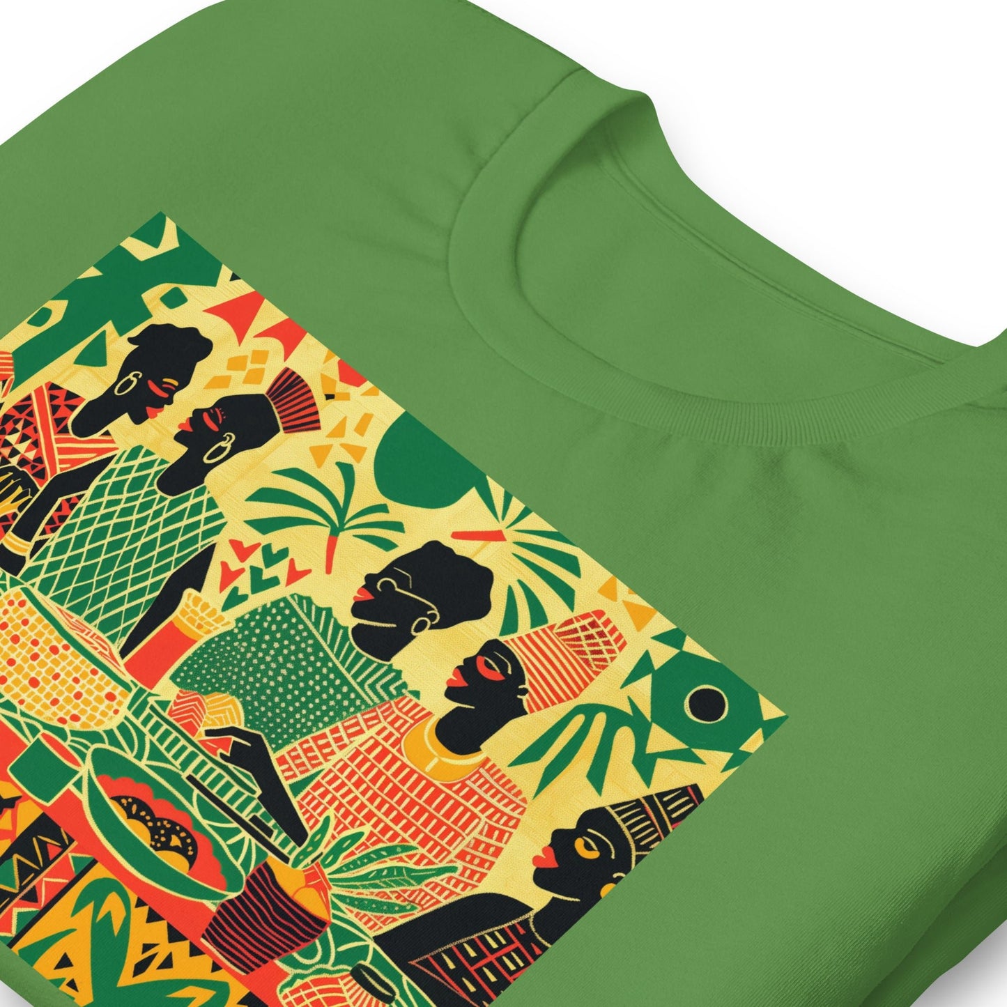 West African Dinner Scene T-Shirt - Bold Black Apparel