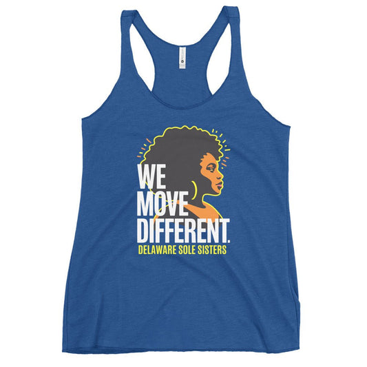 Women's Delaware Sole Sisters Move Different Tank - Bold Black Apparel