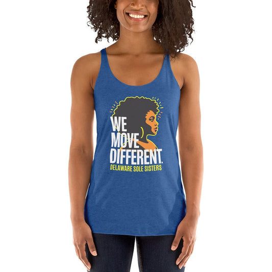 Women's Delaware Sole Sisters Move Different Tank - Bold Black Apparel